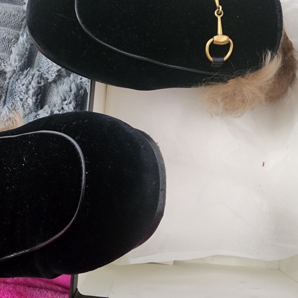 Gucci Black Velvet Fur Lined Loafers❤️ - Picture 16 of 16